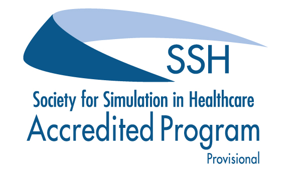 Accredited program logo from the Society for Simulation in Healthcare