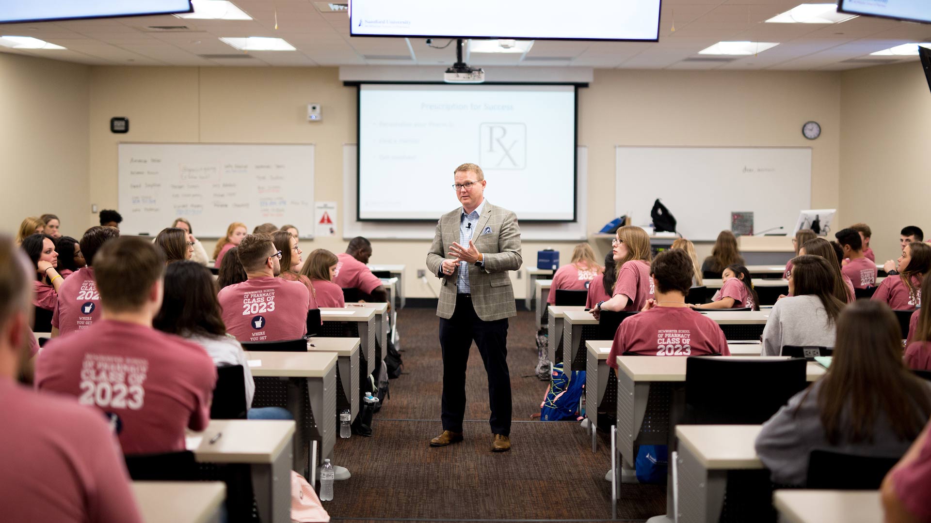 michael crouch teaching in class