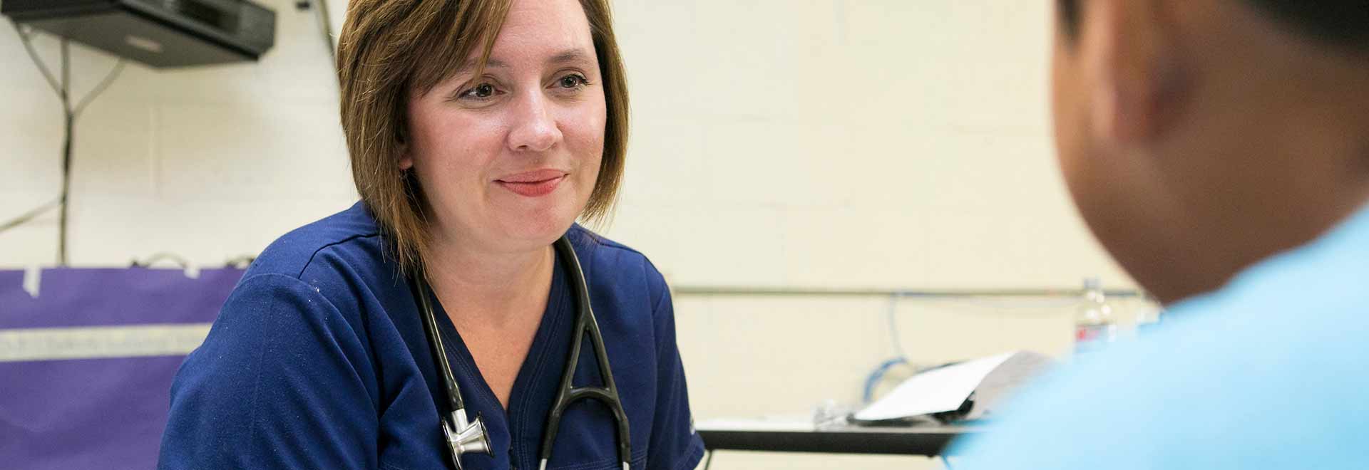 woman with stethoscope