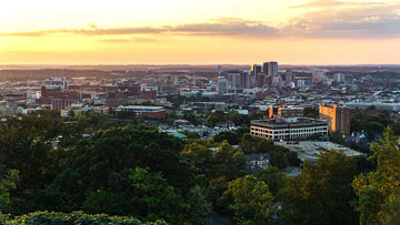 Birmingham City Skyline Sunset