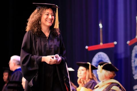 nursing commencement student