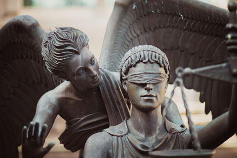 justice and mercy statue