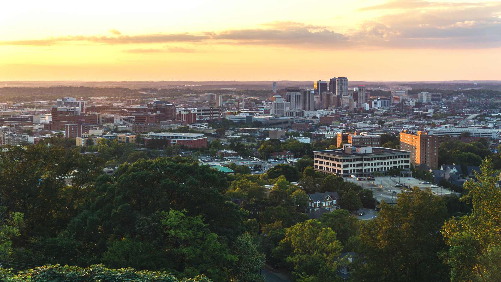 Birmingham Skyline Sunset