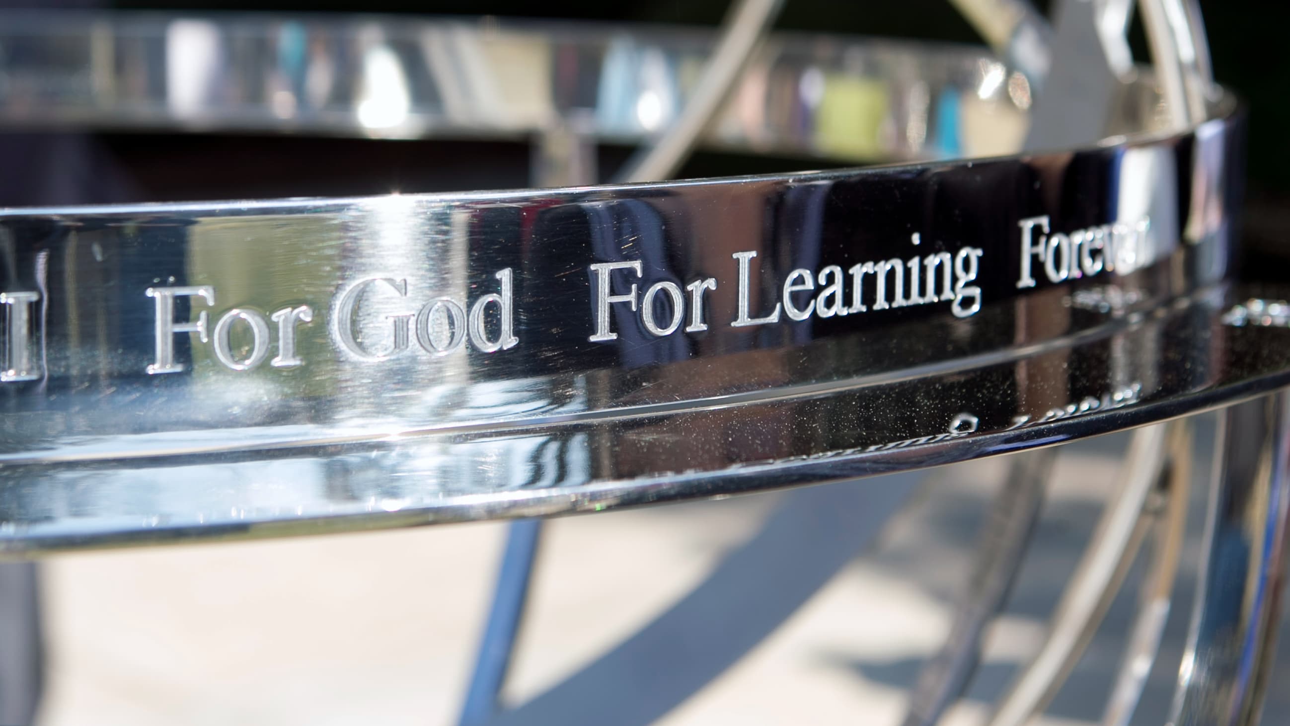 For God For Learning Forever Armillary Closeup