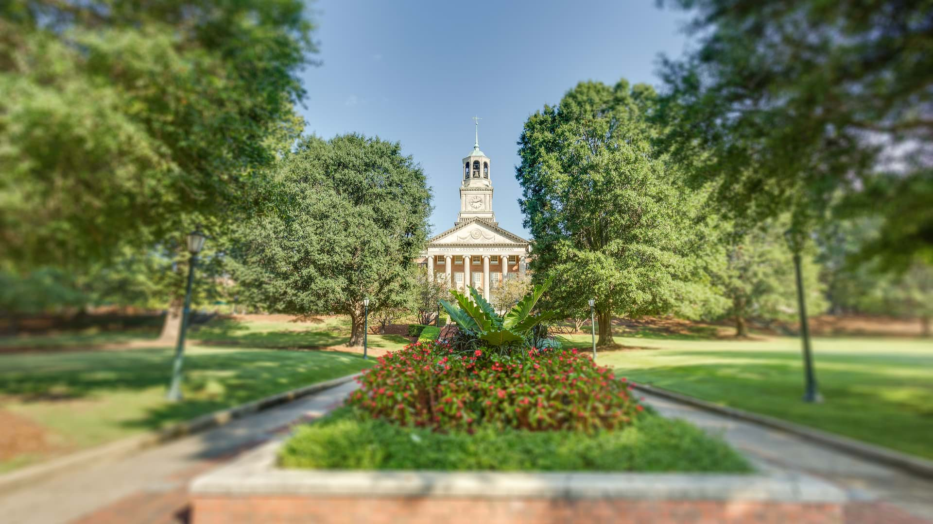 centennial walk toward library