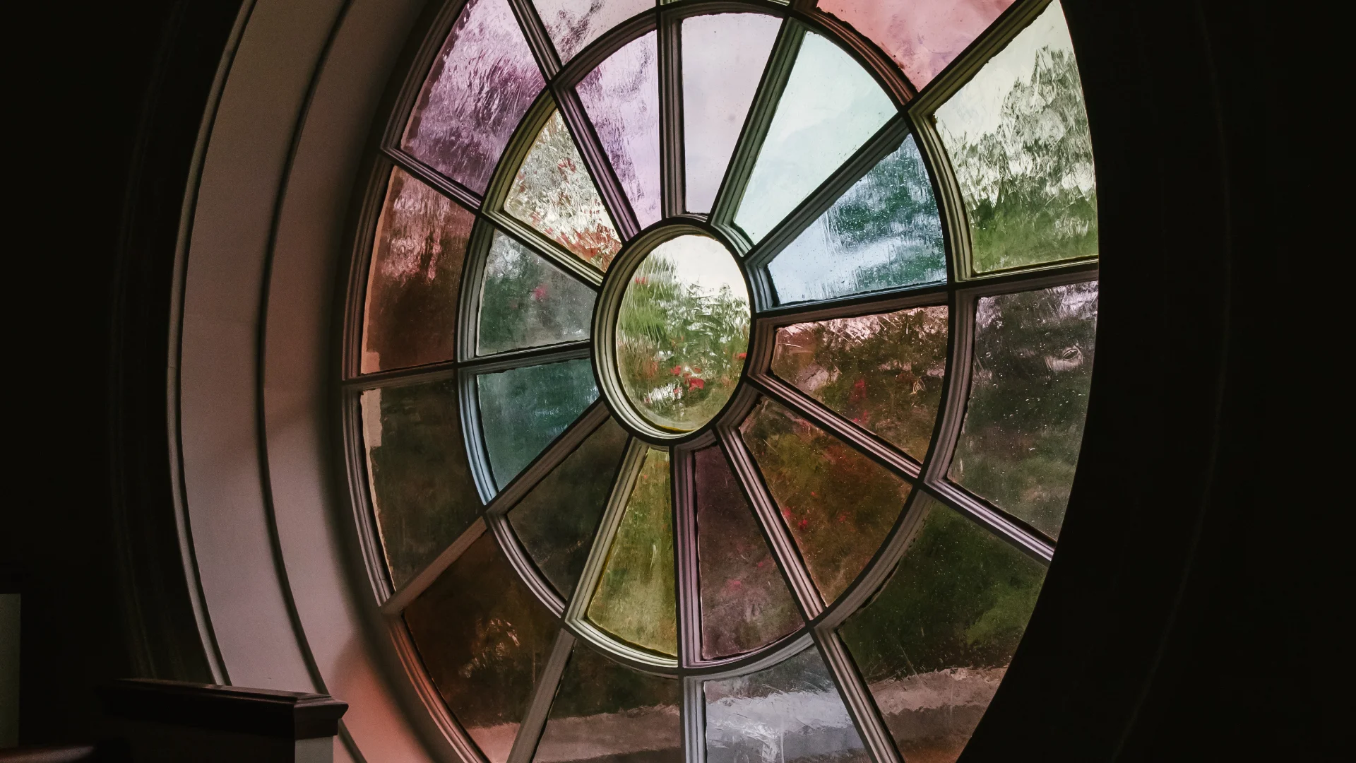 slice of stained glass