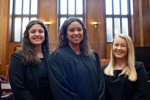 Two Female Law Students With Judge 480