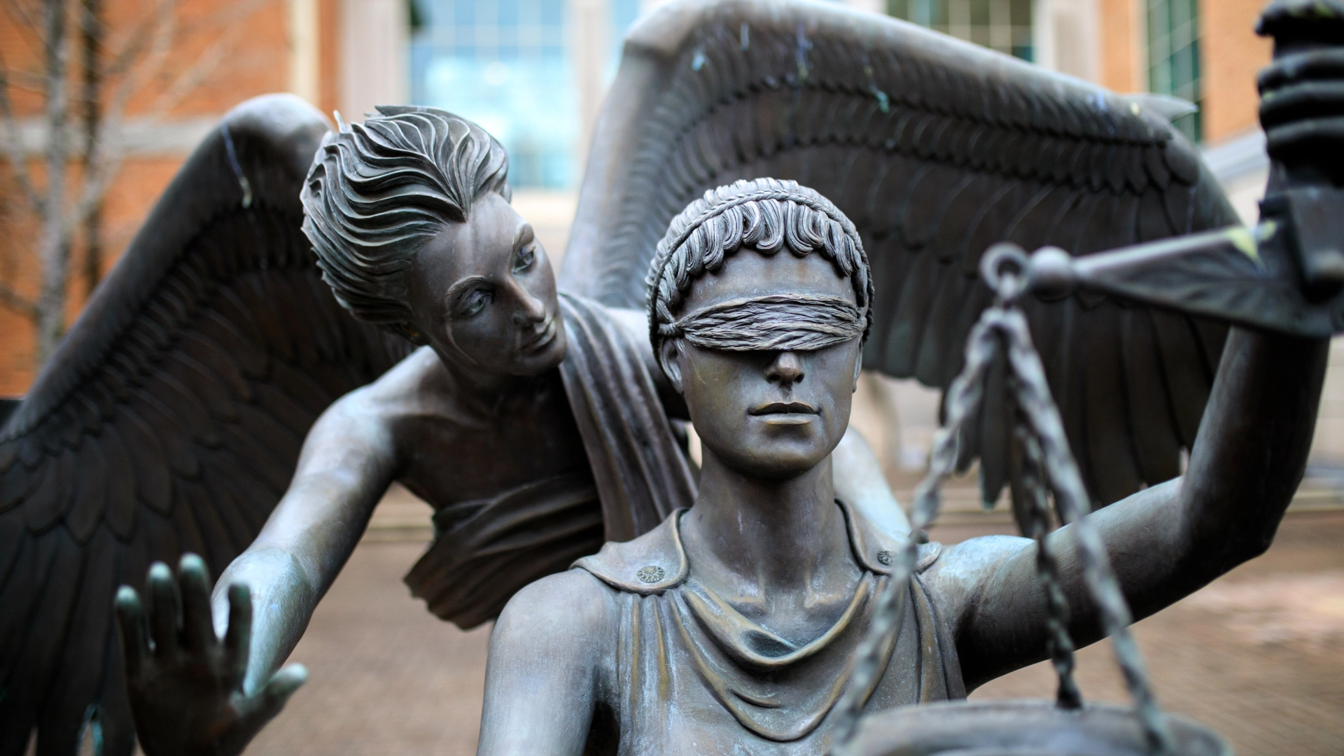 justice and mercy statue