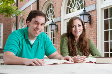 law students studying outside