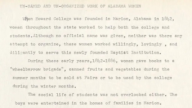 Typewritten Early History