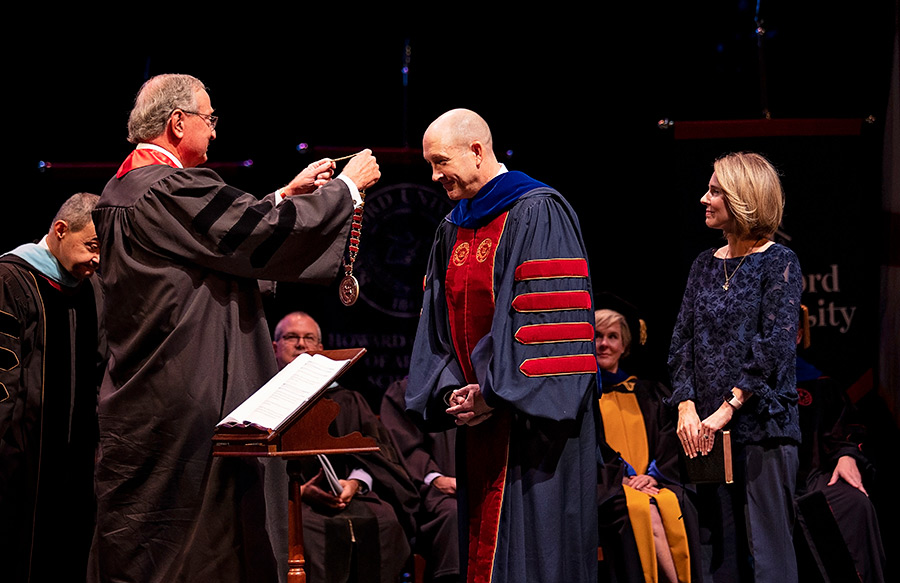Photo of Dr. Taylor during investiture