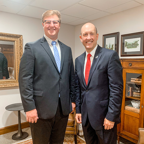 Dr. Taylor with SGA President