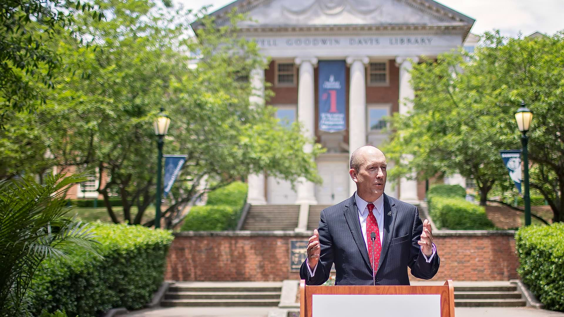 President Taylor at Podium