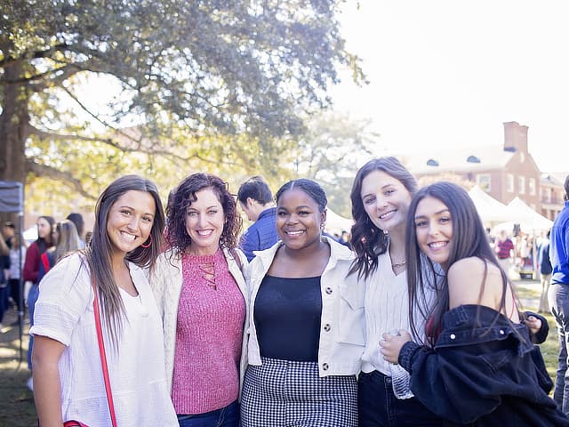 five women at homecoming DR1121053