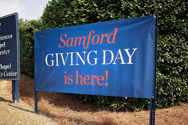 Samford Giving Day Sign 2023