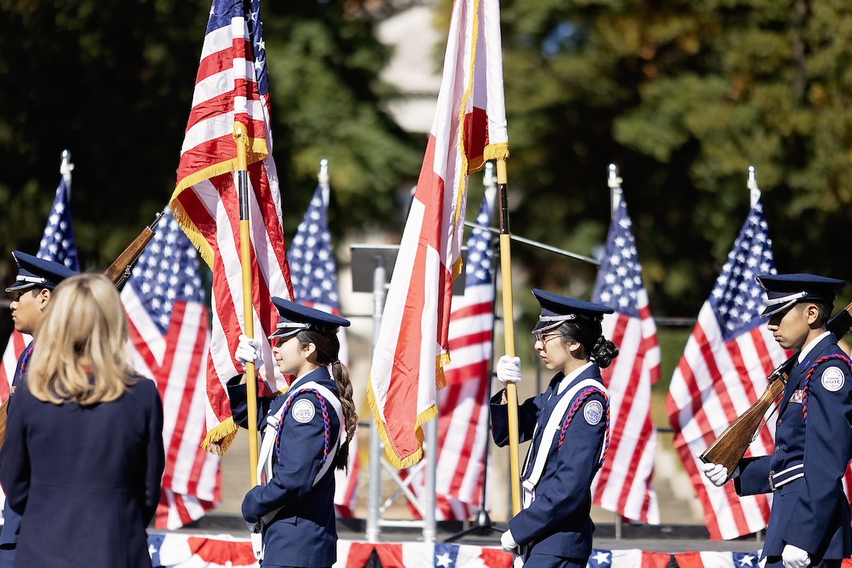 Color-Guard at Veterans Day ceremony