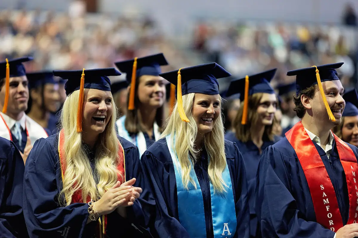 spring commencement students