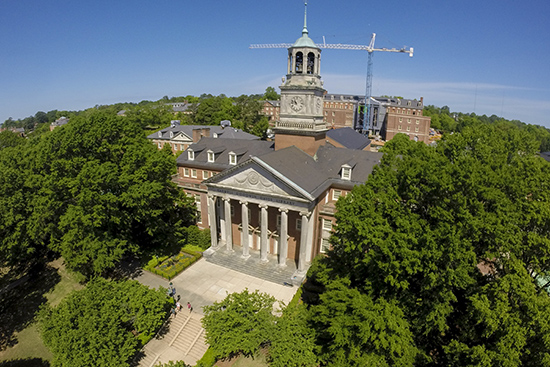 Davis Library from overhead