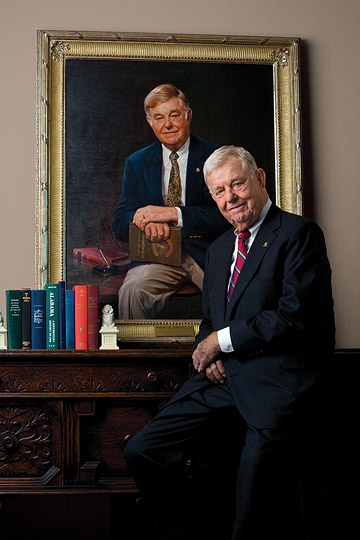 Harry Brock Jr with portrait