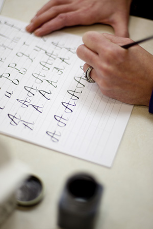 learning calligraphy