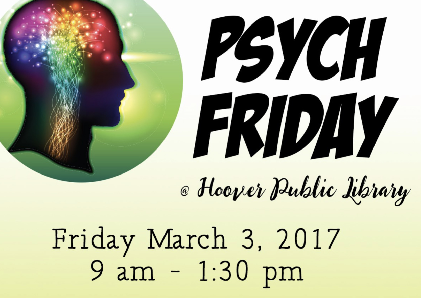Psych Friday at Hoover Public Library