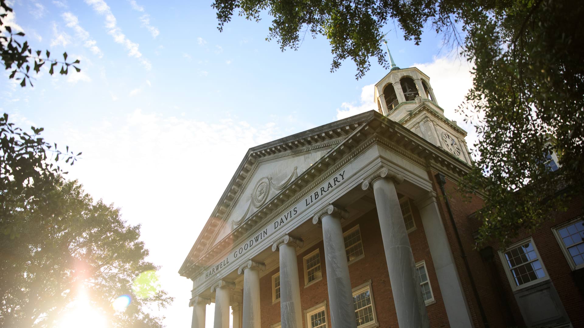 Davis library near sunset