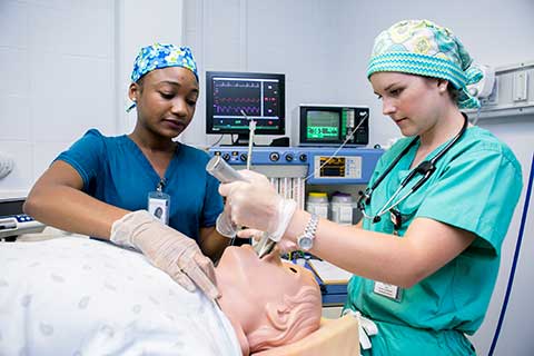 female anesthesia students