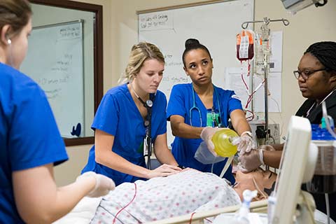 nurses in acute care simulation