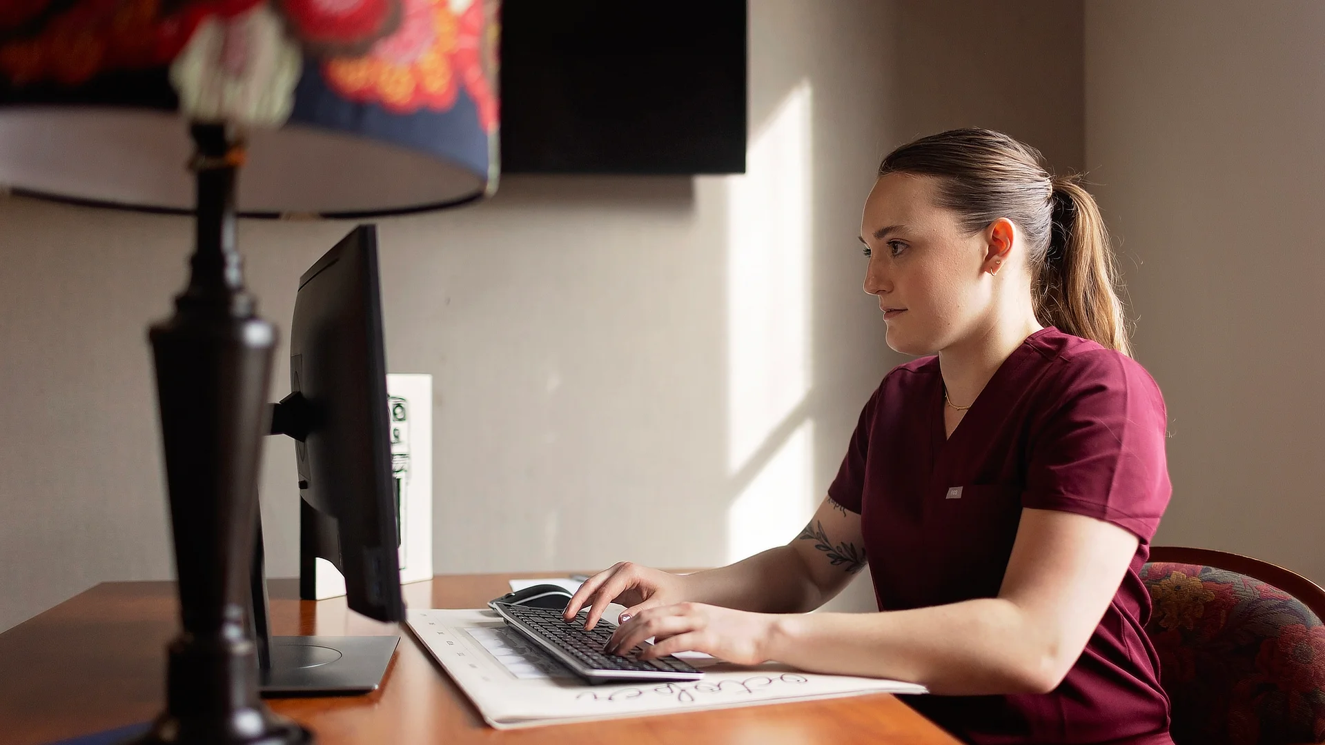 Student at Computer