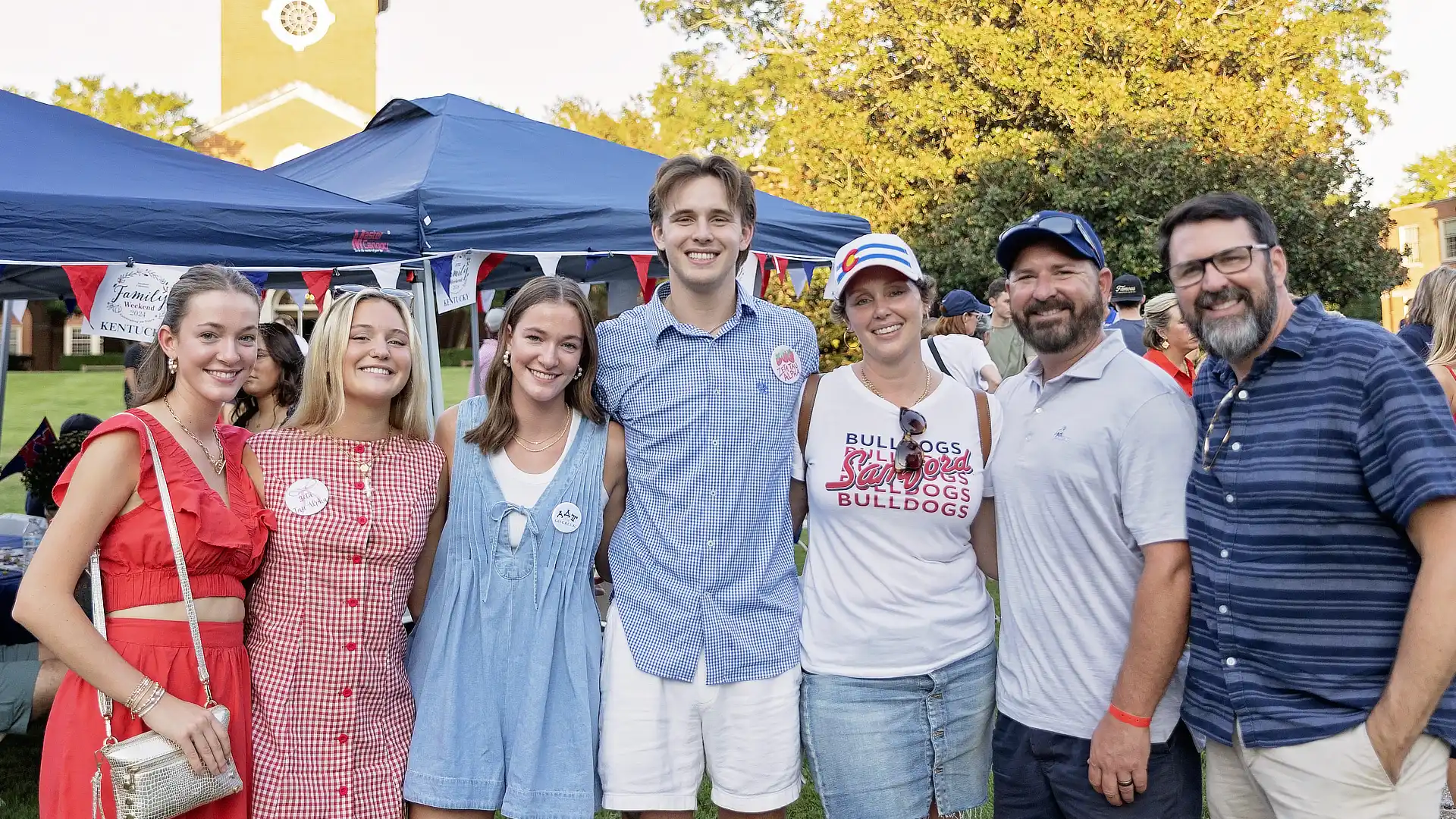parents with a group of student