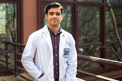 pharmacy student standing outside
