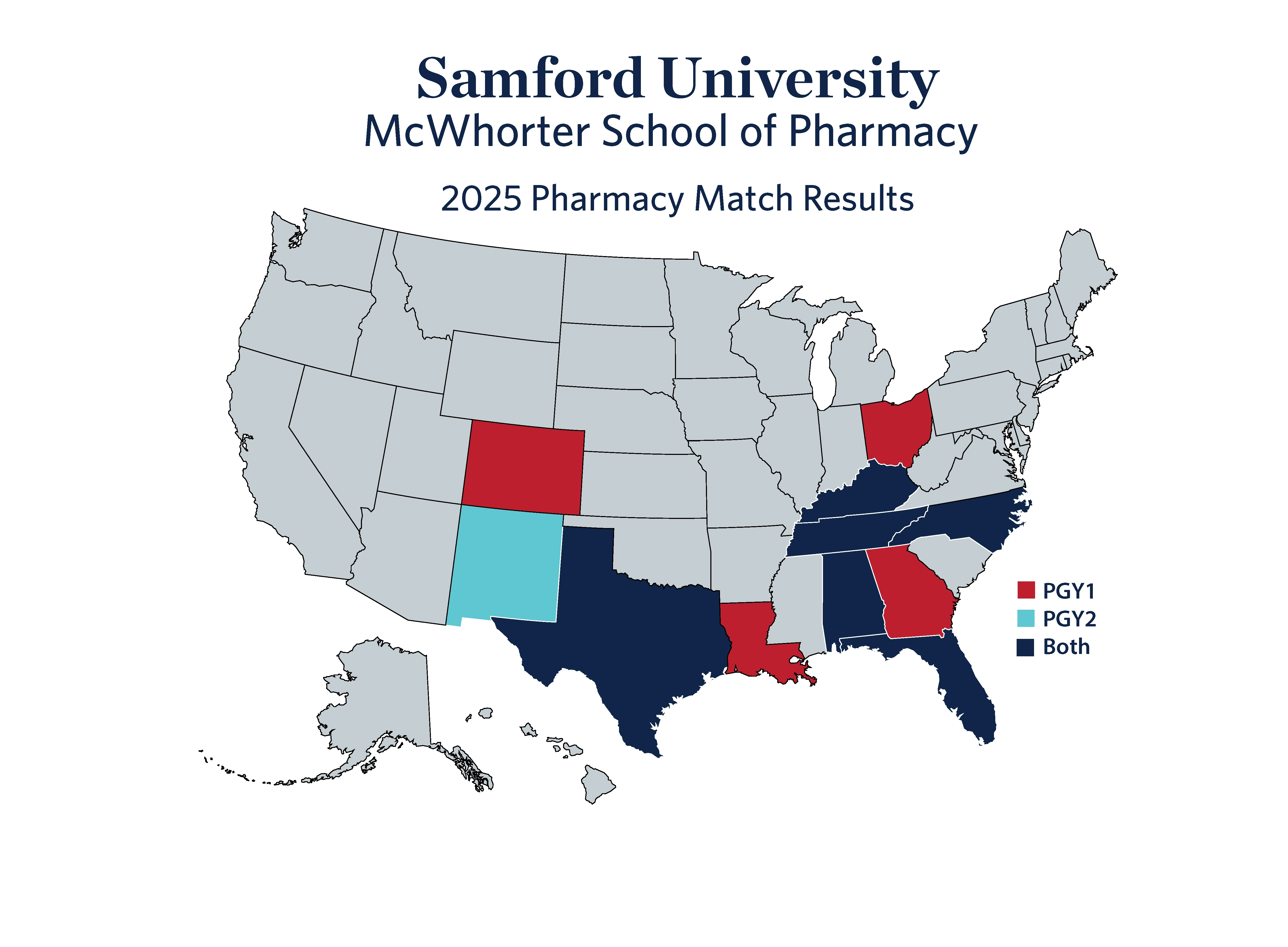 2025 Pharmacy US PGY Map