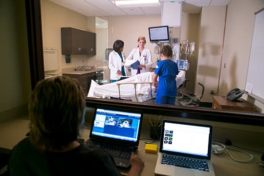 Observation of simulation lab