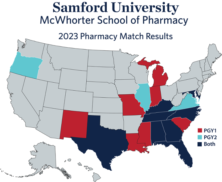 2023 Pharmacy Residency Map