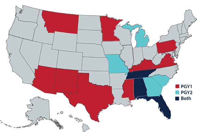 Pharmacy Match Results Map