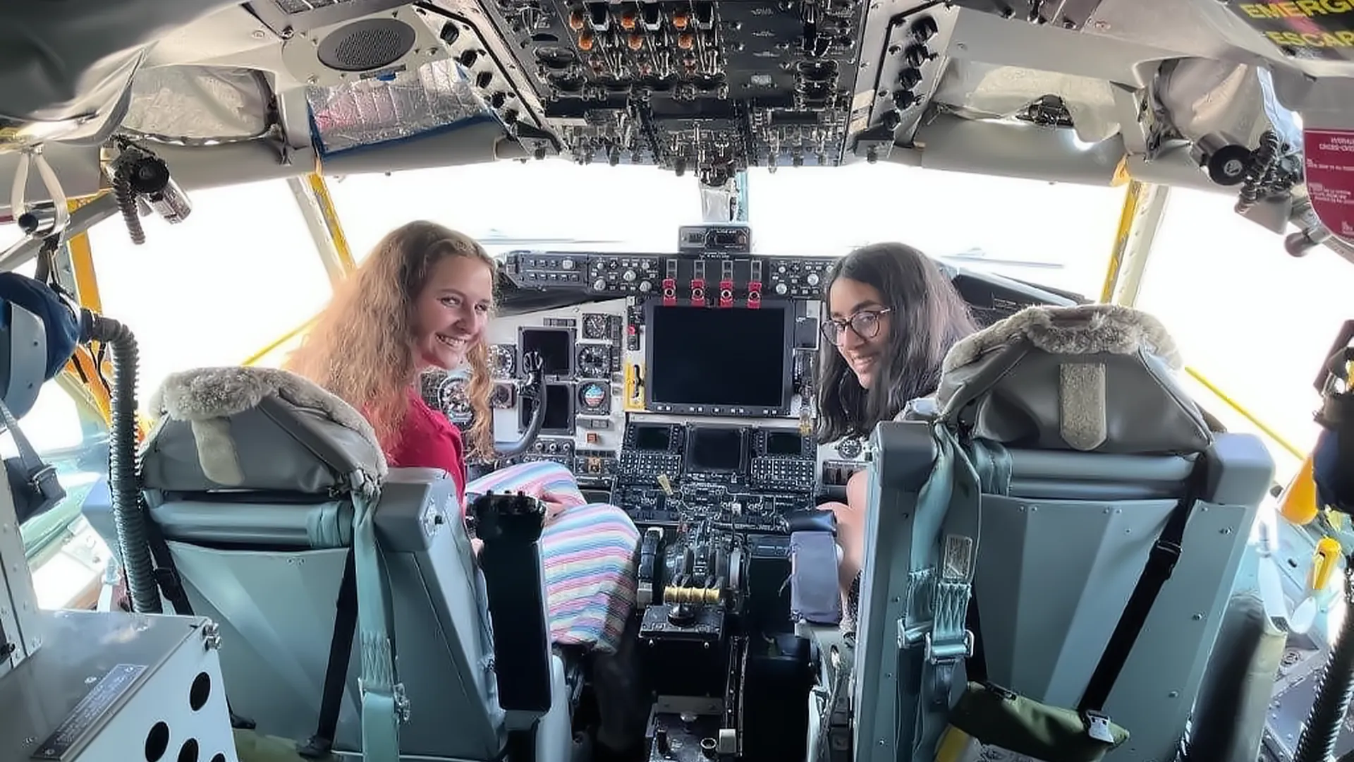 Students in Cockpit