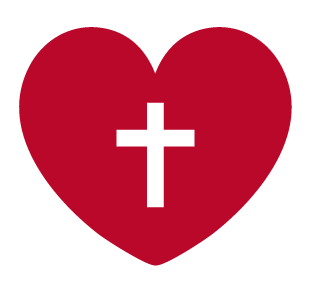 cross within heart icon