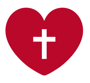 LoveMercy cross within heart icon
