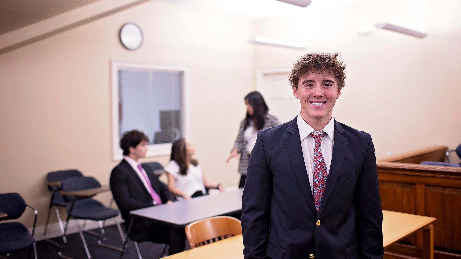 Pre Law Student Standing In Classroom