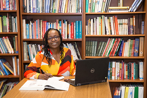 Photo of Student in Library