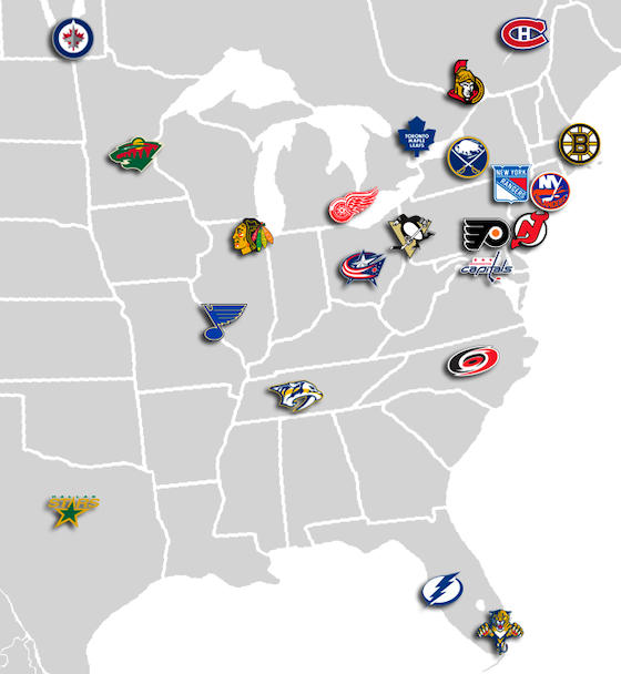 NHL Map