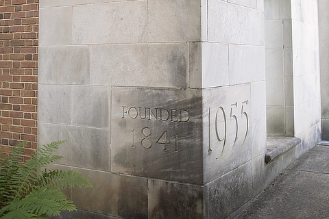 Samford Hall cornerstone