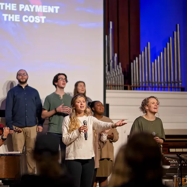 singers leading worship